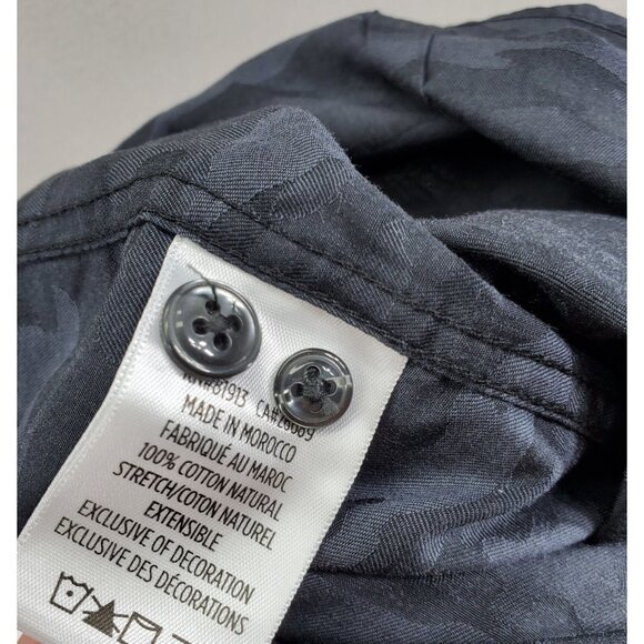 Robert Graham Shirt Sz 2XL Black Gray Camouflage Long Sleeve Tailored Fit Cotton - Picture 6 of 8